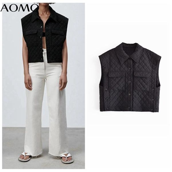 women's vests aomo women oversized black sleeveless padded waistcoat 2021 autumn pockets female elegant coat qn169a, Black;white
women's vests aomo women oversized black sleeveless padded waistcoat 2021 autumn pockets female elegant coat qn169a, Black;white