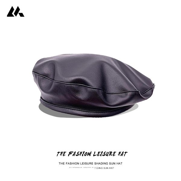 net red seal sail same children's version versatile pu leather beret tide autumn winter pumpkin hat painter's hat black, Blue;gray
net red seal sail same children's version versatile pu leather beret tide autumn winter pumpkin hat painter's hat black, Blue;gray