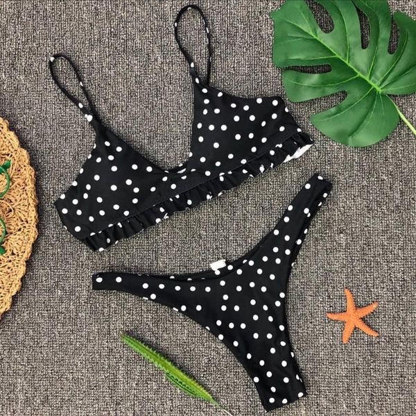 ruffle bikinis set women dot polka swimsuit swimwear padded push-up bikini low waist bathing suit beachwear women's, White;black
ruffle bikinis set women dot polka swimsuit swimwear padded push-up bikini low waist bathing suit beachwear women's, White;black