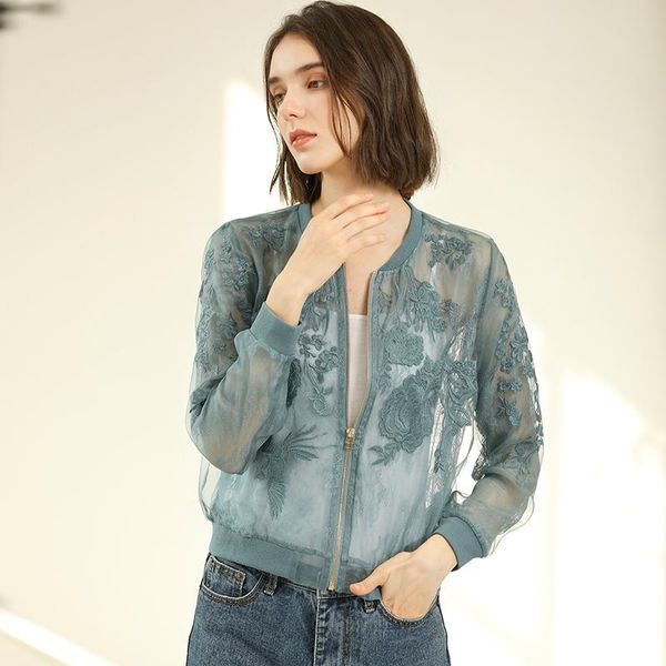 women's jackets 100% silk organza jacket women sunscreen clothing embroidery lightweight fabric long sleeve 3 colors short coat fashion, Black;brown
women's jackets 100% silk organza jacket women sunscreen clothing embroidery lightweight fabric long sleeve 3 colors short coat fashion, Black;brown