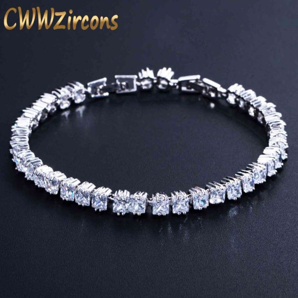cwwzircons princess cut sparkling square cubic zircon stones luxury women tennis bracelet cz jewelry cb059, Golden;silver
cwwzircons princess cut sparkling square cubic zircon stones luxury women tennis bracelet cz jewelry cb059, Golden;silver