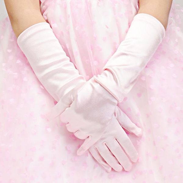 bridal gloves pink princess dress-up shiny silky satin flower girl long for costume party wedding formal pageant st308, White
bridal gloves pink princess dress-up shiny silky satin flower girl long for costume party wedding formal pageant st308, White