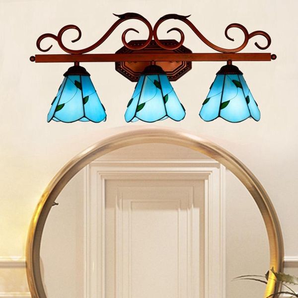 european mediterranean blue tiffany glass bathroom mirror headlights corridor bar restaurant three wall lamp
european mediterranean blue tiffany glass bathroom mirror headlights corridor bar restaurant three wall lamp