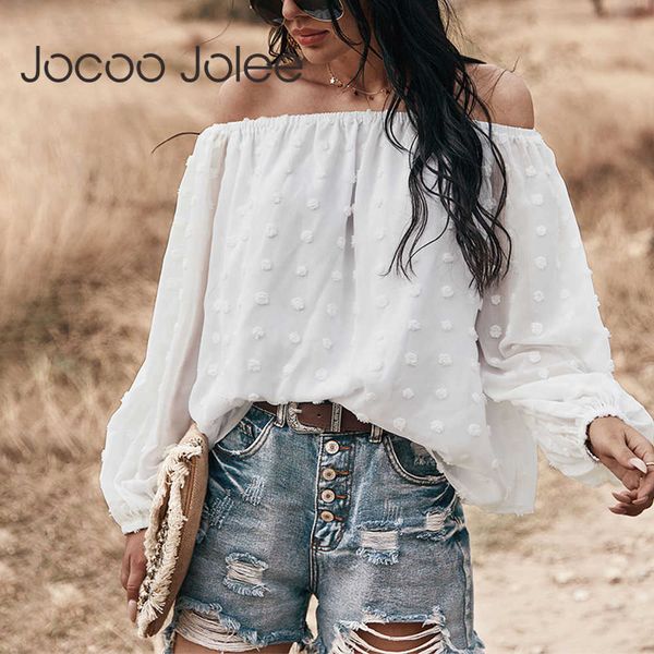 jocoo jolee women spring elegant slash neck office lady long sleeve t-shirt casual backless solid polka dot 210619, White
jocoo jolee women spring elegant slash neck office lady long sleeve t-shirt casual backless solid polka dot 210619, White