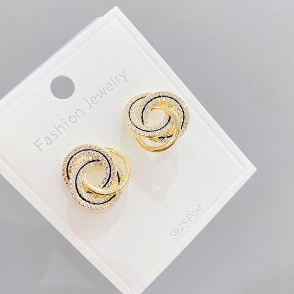 stud exquisite cz unique twist flower earrings s925 silver needle delicate, Golden;silver
stud exquisite cz unique twist flower earrings s925 silver needle delicate, Golden;silver