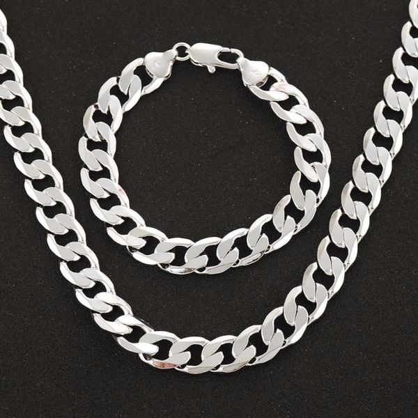 earrings & necklace hip hop jewelry set white gold filled necklace+bracelet solid curb chain mens birthday gift, Silver
earrings & necklace hip hop jewelry set white gold filled necklace+bracelet solid curb chain mens birthday gift, Silver