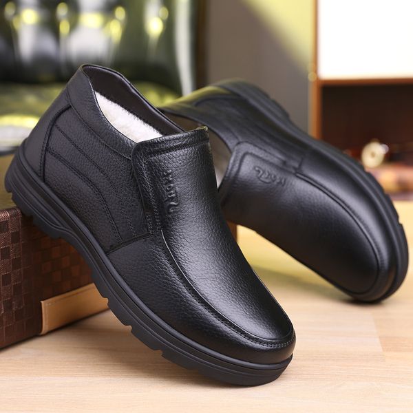 2021 cotton shoes autumn winter plush warm men's leather martin boots classic dad, Black
2021 cotton shoes autumn winter plush warm men's leather martin boots classic dad, Black