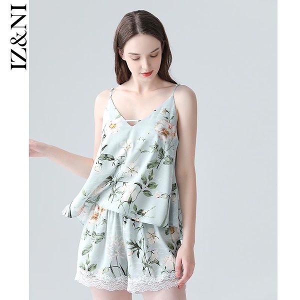 women's sleepwear iizzini 2021 summer pajamas female thin ice huai wire harness peony sweet shorts suit at home, Black;red
women's sleepwear iizzini 2021 summer pajamas female thin ice huai wire harness peony sweet shorts suit at home, Black;red
