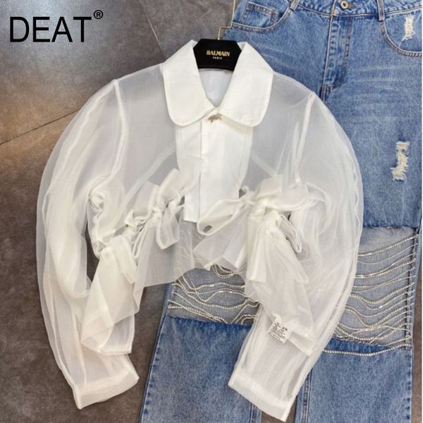 women white bow shirt arrivals personality temperament turn-down collar long sleeve fashion spring summer 11d360 210525
women white bow shirt arrivals personality temperament turn-down collar long sleeve fashion spring summer 11d360 210525