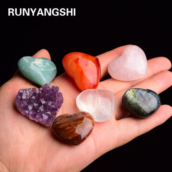 decorative objects & figurines runyangshi 7pc natural crystal quartz heart shape amethyst cluster handicraft seven chakra healing stone
decorative objects & figurines runyangshi 7pc natural crystal quartz heart shape amethyst cluster handicraft seven chakra healing stone