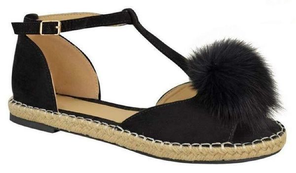 explosion women's fashion hair ball fish mouth flat bottom european and american wild women sandals wb04, Black
explosion women's fashion hair ball fish mouth flat bottom european and american wild women sandals wb04, Black