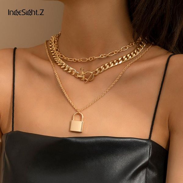 chains ingesight.z 3pcs/set toggle lasso chunky thick choker necklace multi layered kpop lock padlock pendant men neck jewelry, Silver
chains ingesight.z 3pcs/set toggle lasso chunky thick choker necklace multi layered kpop lock padlock pendant men neck jewelry, Silver