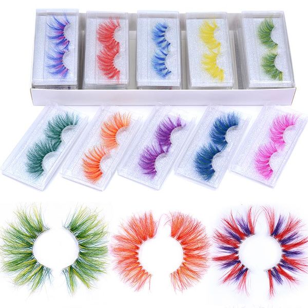 est bright fake colored eyelashes 25mm long real mink colorful strip lashes ombre false brown lash vendor
est bright fake colored eyelashes 25mm long real mink colorful strip lashes ombre false brown lash vendor