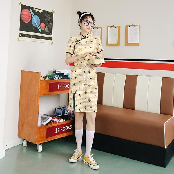 exquisite butterfly print women novelty qipao summer elegant chinese plaid dress yellow improved oriental cheongsam dresses ethnic clothing, Red
exquisite butterfly print women novelty qipao summer elegant chinese plaid dress yellow improved oriental cheongsam dresses ethnic clothing, Red