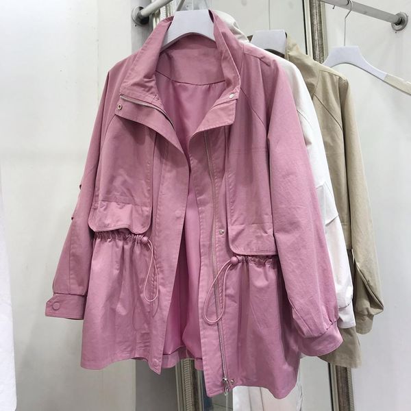 women's trench coats windbreaker medium length spring and autumn loose design sense waist plus size leisure solid color high-quali, Tan;black
women's trench coats windbreaker medium length spring and autumn loose design sense waist plus size leisure solid color high-quali, Tan;black
