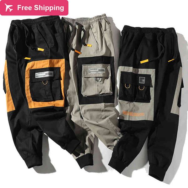 large pockets of men cargo streetwear hip male sweatpants harajuku young pants, Black
large pockets of men cargo streetwear hip male sweatpants harajuku young pants, Black