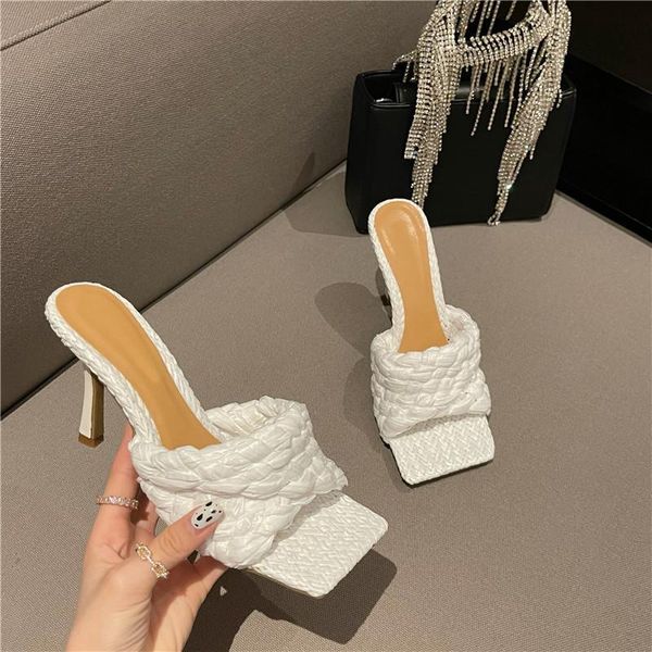 slippers 2021 fashion brand weave women slipper summer ladies slides square open toe high heel mules slip on sandal shoes, Black
slippers 2021 fashion brand weave women slipper summer ladies slides square open toe high heel mules slip on sandal shoes, Black