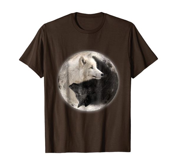 Yin Yang Wolf lover Funny T-Shirt Father' Day Tee, Mainly pictures