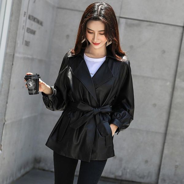 women's jackets women in leather 2021 spring and autumn sheep jacket slim fit fashion small windbreaker versatile, Black;brown
women's jackets women in leather 2021 spring and autumn sheep jacket slim fit fashion small windbreaker versatile, Black;brown