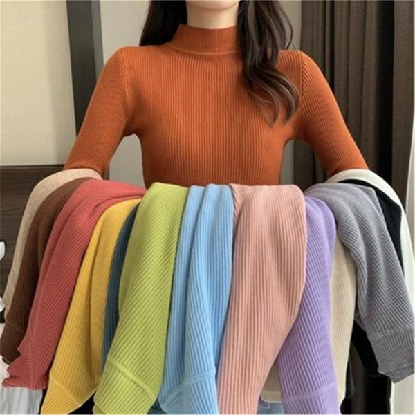 autumn winter 2021 woman sweaters long sleeve korean pullovers women half turtlenecks warm jumpers knitted sweater with neck women's, White;black
autumn winter 2021 woman sweaters long sleeve korean pullovers women half turtlenecks warm jumpers knitted sweater with neck women's, White;black