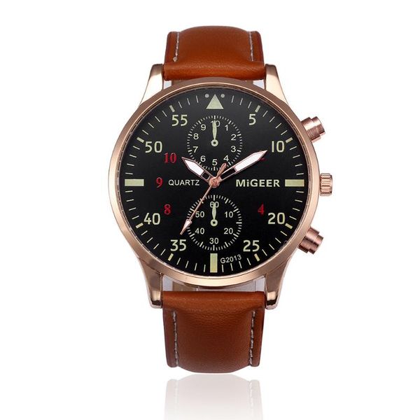 wristwatches stylish vintage design leather strap analog alloy quartz watch men's casual fashion gift party relogio masculino y40, Slivery;brown
wristwatches stylish vintage design leather strap analog alloy quartz watch men's casual fashion gift party relogio masculino y40, Slivery;brown