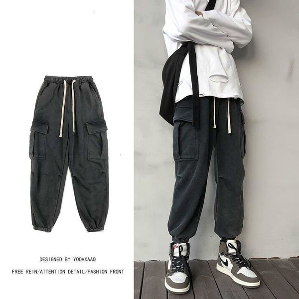 men's pants cotton ankle-tied overalls fashion autumn korean casual loose harem mens hip hop clothing japanese streetwear 4bot, Black
men's pants cotton ankle-tied overalls fashion autumn korean casual loose harem mens hip hop clothing japanese streetwear 4bot, Black