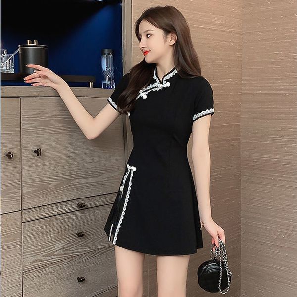 luxury cheongsam cheongsam modified dr's summer drs 2021 godds model black small man split two-piece shorts, Blue;red
luxury cheongsam cheongsam modified dr's summer drs 2021 godds model black small man split two-piece shorts, Blue;red
