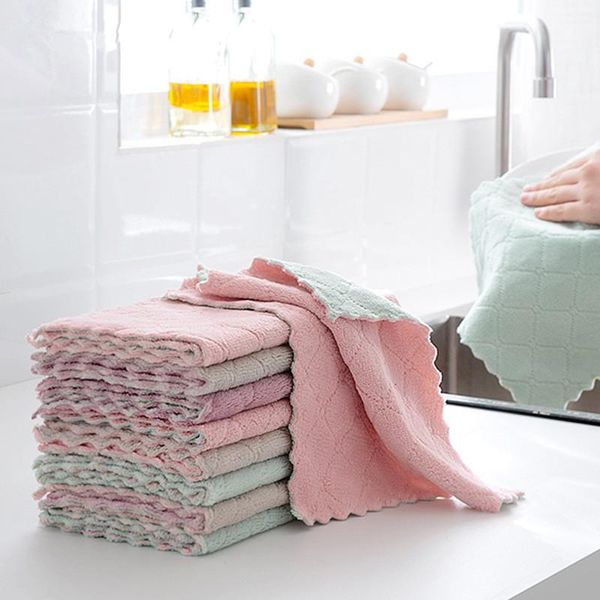 towel 5pcs 25x25cm double-sided absorbent kitchen dish cloth non-stick oil wipes scouring pad coral fleece hand
towel 5pcs 25x25cm double-sided absorbent kitchen dish cloth non-stick oil wipes scouring pad coral fleece hand