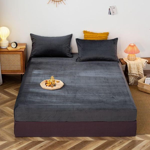 sheets & sets 1 pc flannel bed sheet with elastic queen king size bedding for winter dark color plain dyed fitted sabanas cama 150
sheets & sets 1 pc flannel bed sheet with elastic queen king size bedding for winter dark color plain dyed fitted sabanas cama 150