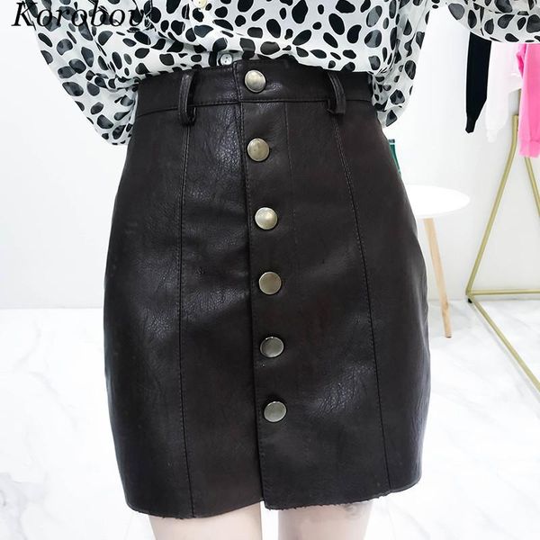 skirts 2021 auttum arrival women pu skirt korean fashion a-line single button female empire waist slim mini mujer jupe 75739, Black
skirts 2021 auttum arrival women pu skirt korean fashion a-line single button female empire waist slim mini mujer jupe 75739, Black