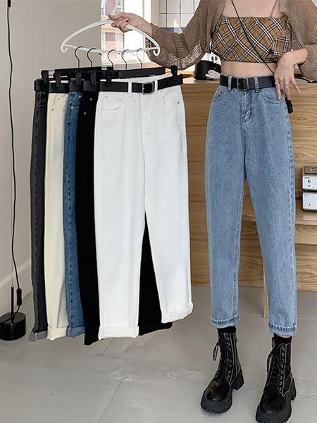 women's jeans autumn and winter 2021 small straight dad pants high waist harlan spring point, Blue
women's jeans autumn and winter 2021 small straight dad pants high waist harlan spring point, Blue