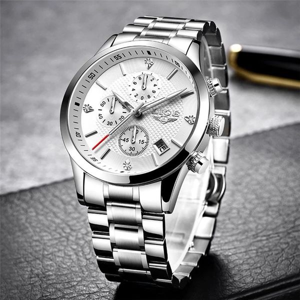 wristwatches 2021 lige mens watches sport quartz watch men chronograph waterproof wrist male stainless steel clock, Slivery;brown
wristwatches 2021 lige mens watches sport quartz watch men chronograph waterproof wrist male stainless steel clock, Slivery;brown