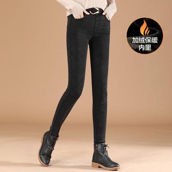 add velvet skinny washed jeans for womens 2021 spring arrival adjustable bottomable leggings korean ladies size l xl women's, Blue
add velvet skinny washed jeans for womens 2021 spring arrival adjustable bottomable leggings korean ladies size l xl women's, Blue