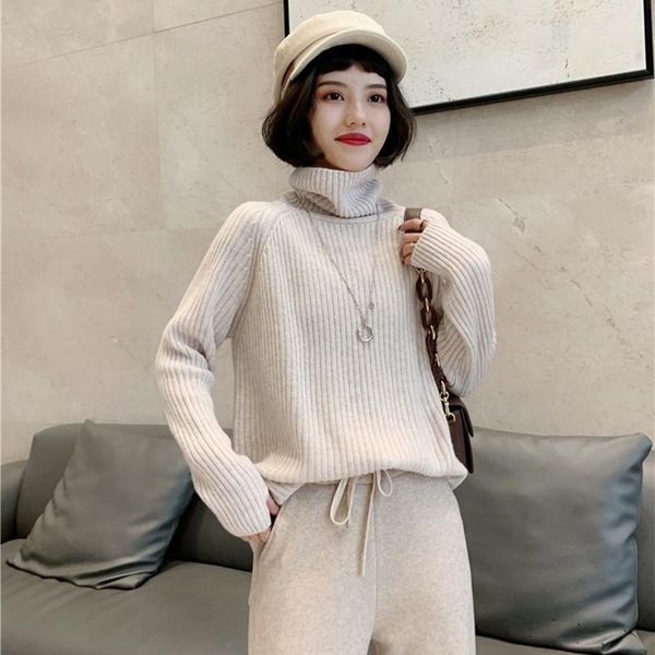 pullover sweater women 2021 winter turtleneck women's clothes large size solid color long knit korean casual sweaters, White;black
pullover sweater women 2021 winter turtleneck women's clothes large size solid color long knit korean casual sweaters, White;black
