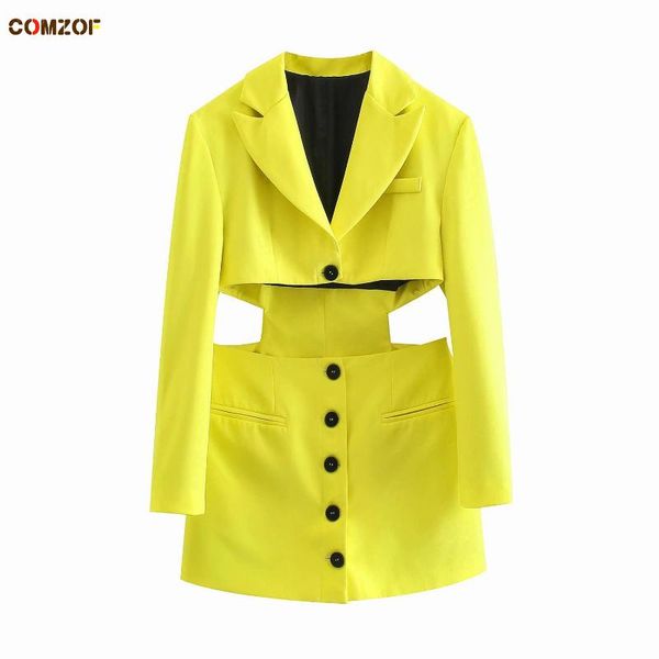 women's suits & blazers hollow out women 2021 spring blazer bodysuit long sleeve fashion coats clothing solid jumpsuits casaco feminin, White;black
women's suits & blazers hollow out women 2021 spring blazer bodysuit long sleeve fashion coats clothing solid jumpsuits casaco feminin, White;black