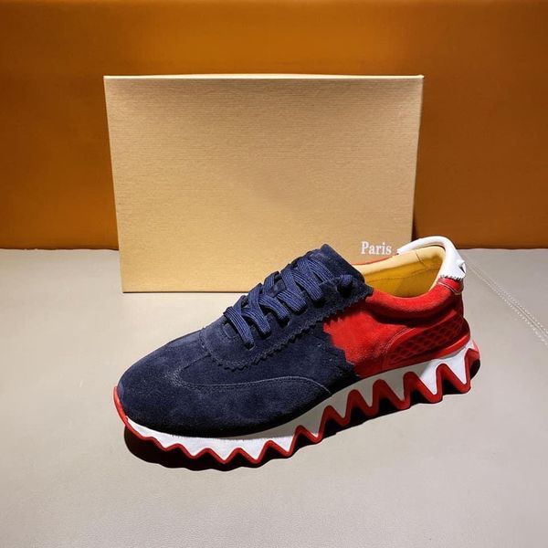 super fashion men's casual shoes low sneakers red bottom shoe lowshark rubber loubishark spikes serrated sole reds genuine leather mens, Black
super fashion men's casual shoes low sneakers red bottom shoe lowshark rubber loubishark spikes serrated sole reds genuine leather mens, Black