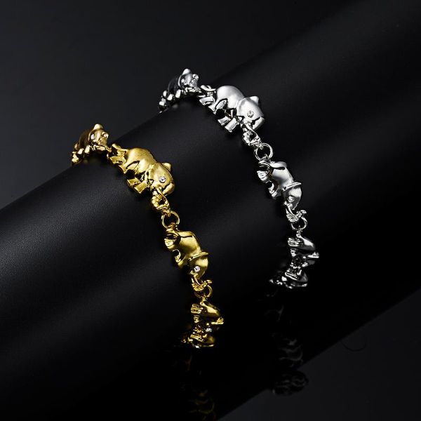 link, chain 2pcs trendy cute elephant animal bracelet lover friendship adjustable gold silver color charm couple engagement jewelry, Black
link, chain 2pcs trendy cute elephant animal bracelet lover friendship adjustable gold silver color charm couple engagement jewelry, Black