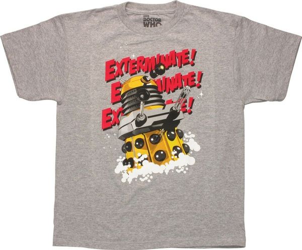 kids youth dr. who doctor who dalek exterminate t-shirt nwt licensed & official, White;black
kids youth dr. who doctor who dalek exterminate t-shirt nwt licensed & official, White;black