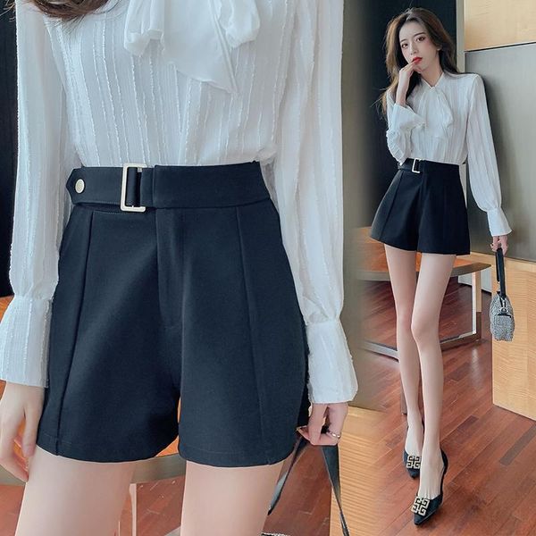women's shorts summer elegant ins chic casual fashion high waist loose design belts street style wide leg woman suit biker, White;black
women's shorts summer elegant ins chic casual fashion high waist loose design belts street style wide leg woman suit biker, White;black