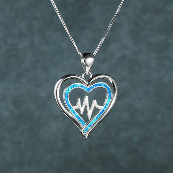 pendant necklaces white blue opal stone wedding necklace female cute love heart rose gold silver color chain for women
pendant necklaces white blue opal stone wedding necklace female cute love heart rose gold silver color chain for women