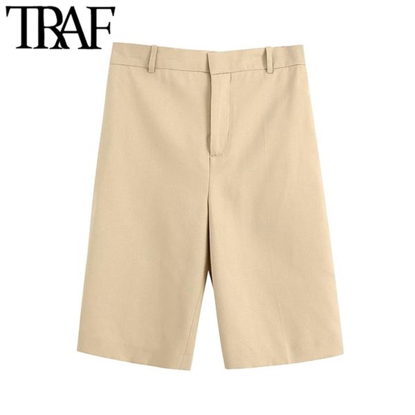 women chic fashion office wear side pockets straight shorts vintage high waist zipper female short pans mujer 210507, White;black
women chic fashion office wear side pockets straight shorts vintage high waist zipper female short pans mujer 210507, White;black