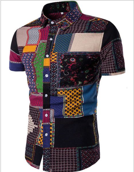 men's casual shirts shirt short sleeve with national style printing in spring and summer 3e04 8yre, White;black
men's casual shirts shirt short sleeve with national style printing in spring and summer 3e04 8yre, White;black