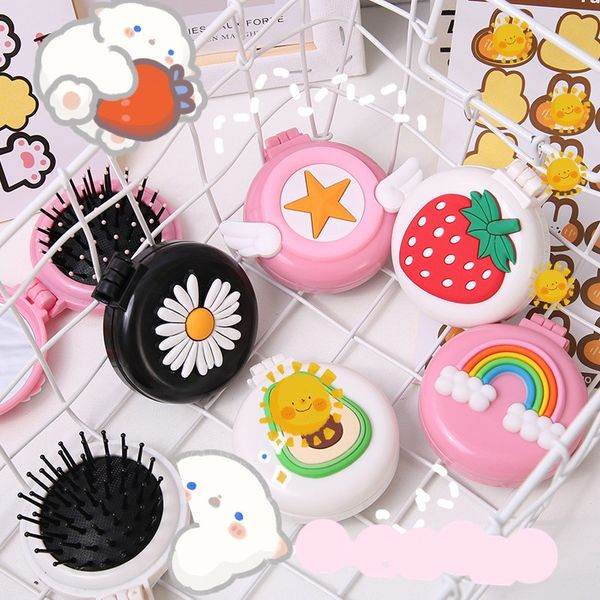 airbag massage folding comb with mirror hair brushes for girls travel accessory portable mini round massage combs, Silver
airbag massage folding comb with mirror hair brushes for girls travel accessory portable mini round massage combs, Silver