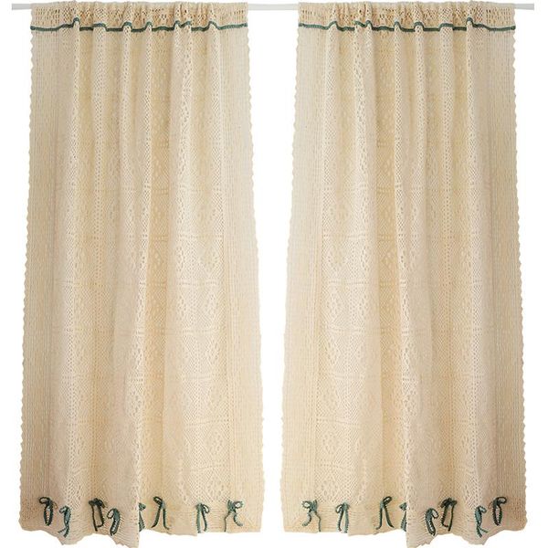 beige crochet hollow short curtain dark green bow lace tulle finished voile american retro pastoral coffee #4 & drapes
beige crochet hollow short curtain dark green bow lace tulle finished voile american retro pastoral coffee #4 & drapes