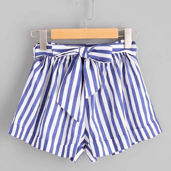 summer stripe loose mid women short waist bow casual szorty damskie feminino spodenki, White;black
summer stripe loose mid women short waist bow casual szorty damskie feminino spodenki, White;black
