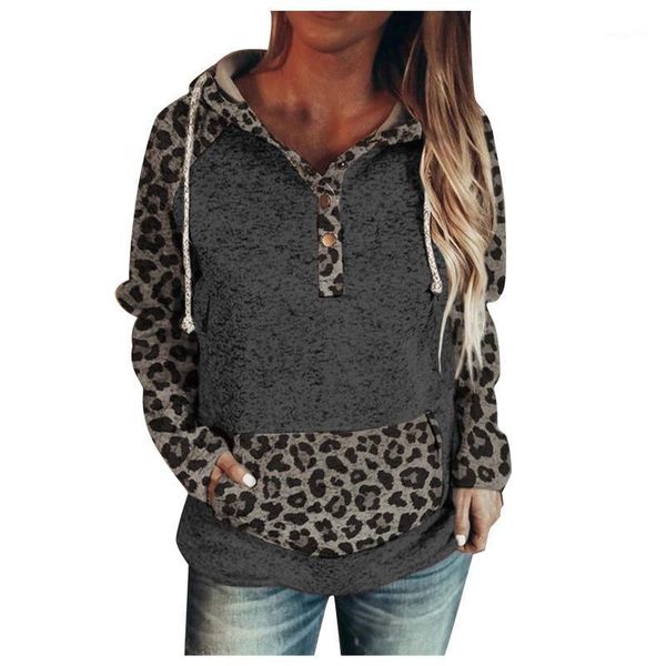 women's hoodies leopard print stitching printed pocket hooded sweatshirt long-sleeved pullover avant-garde female & sweatshirts, Black
women's hoodies leopard print stitching printed pocket hooded sweatshirt long-sleeved pullover avant-garde female & sweatshirts, Black