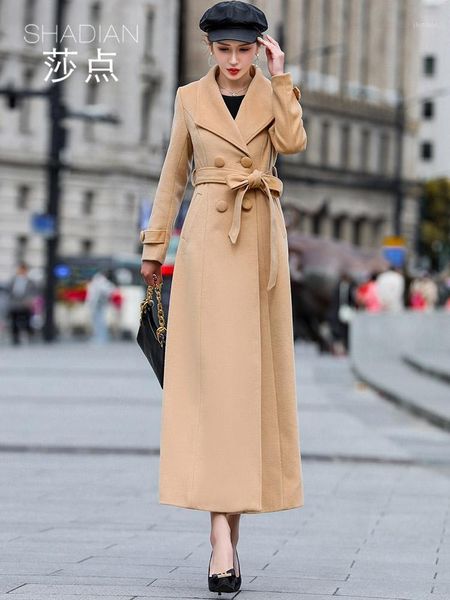 woolen overcoat women's long over knee 2021 temperament camel cashmere slim windbreaker wool & blends, Black
woolen overcoat women's long over knee 2021 temperament camel cashmere slim windbreaker wool & blends, Black