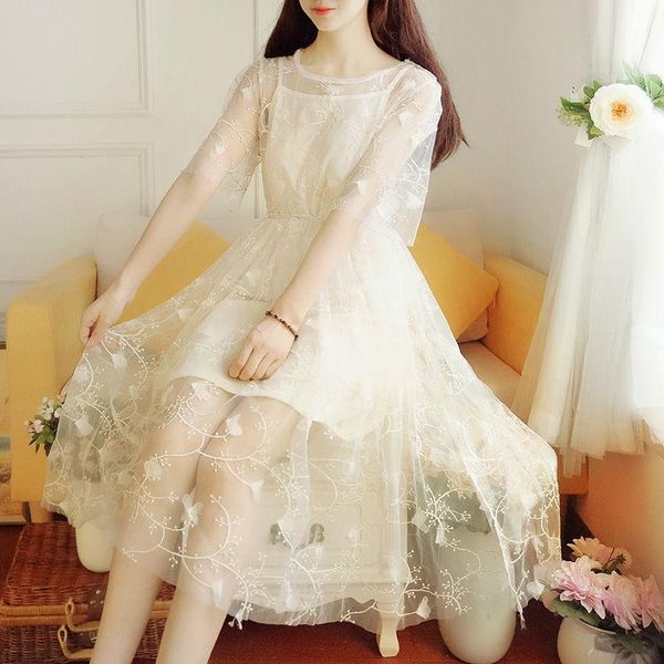 casual dresses spring and summer super fairy long dress elegant short-sleeved pure color -neck applique sweet, Black;gray
casual dresses spring and summer super fairy long dress elegant short-sleeved pure color -neck applique sweet, Black;gray