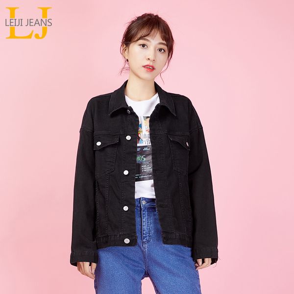 women's jackets leijijeans spring and autumn large size casual coat lapel denim plus classic black boyfriend loose women jacket9001, Black;brown
women's jackets leijijeans spring and autumn large size casual coat lapel denim plus classic black boyfriend loose women jacket9001, Black;brown