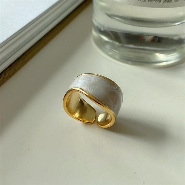 real 925 sterling silver women 18k gold plated bread butter design rings french style female minimalist simple chic cluster, Golden;silver
real 925 sterling silver women 18k gold plated bread butter design rings french style female minimalist simple chic cluster, Golden;silver